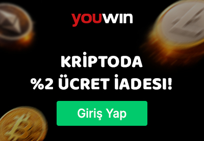 Youwin kripto yöntemindeki işlem ücretlerini bonus olarak sunuyor